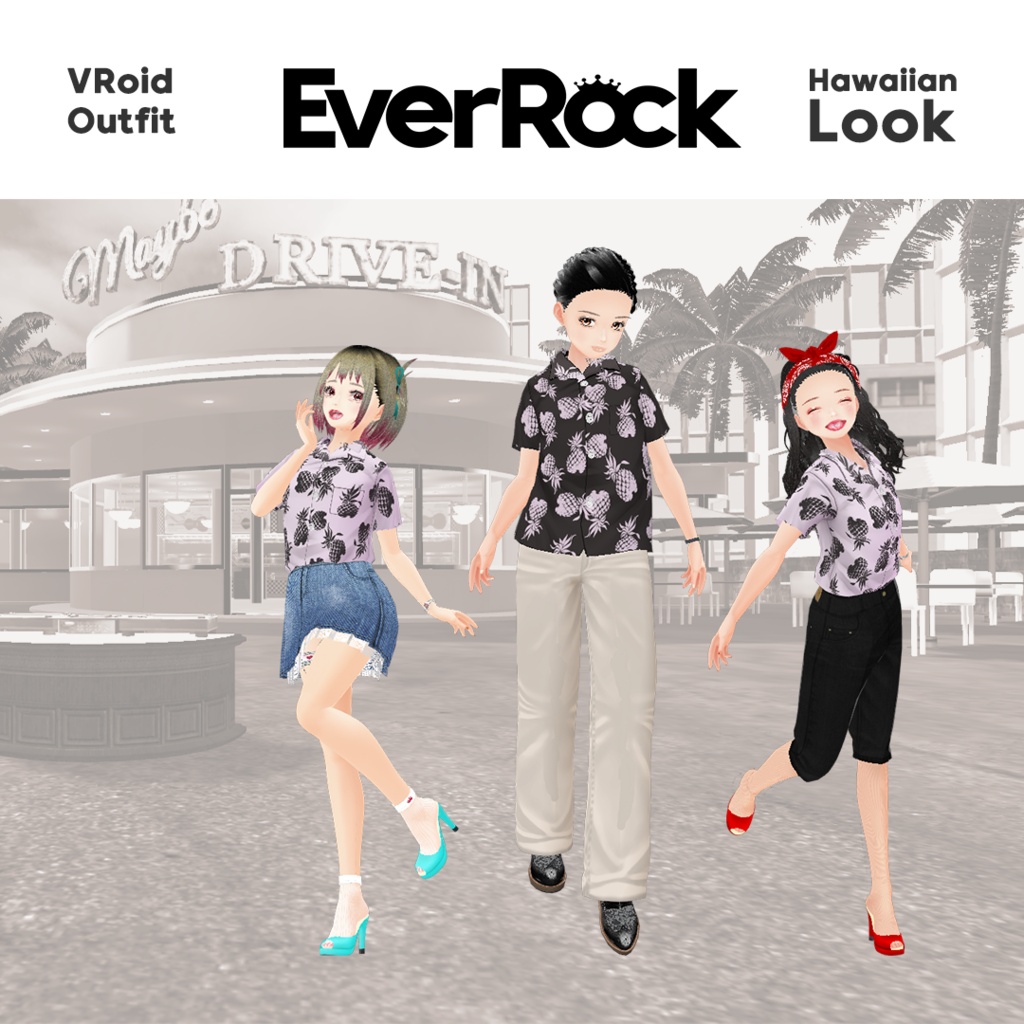 [VRoid Outfit] Hawaiian Look