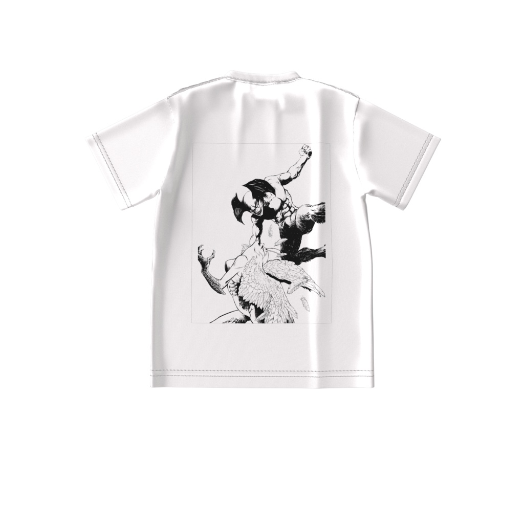 こっそり背中にでっかい絵のビックTシャツ