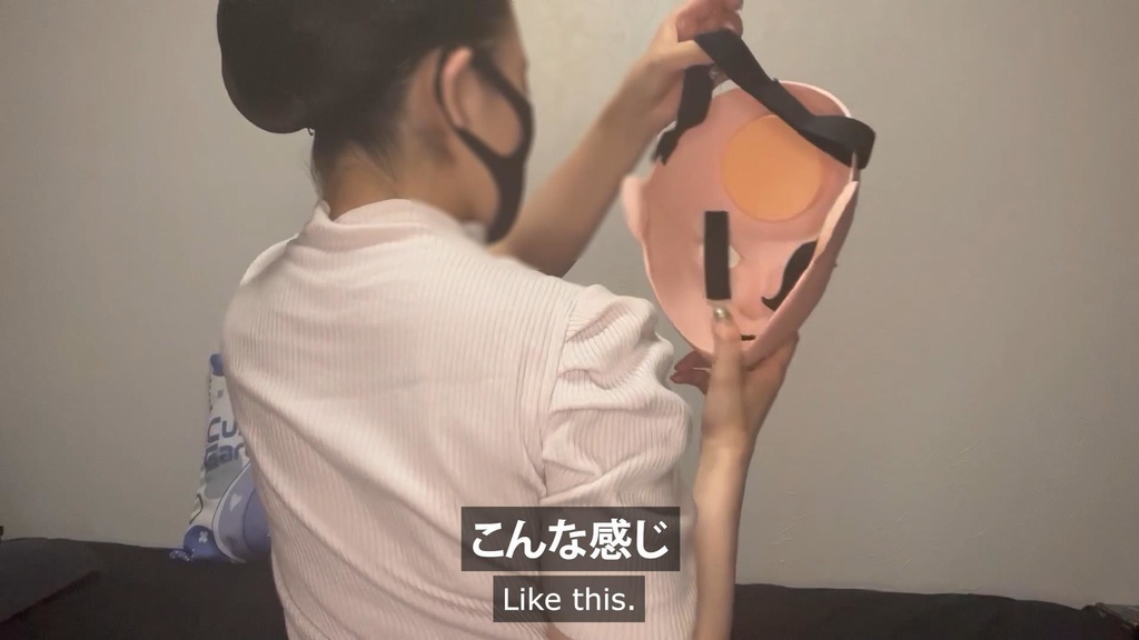 素肌の上から新マスクを試着(LISAさん)