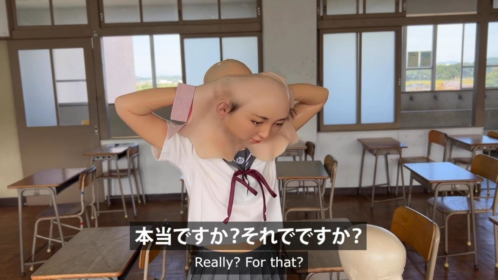 【撮影のオフショット】鈴宮小春マスクの着脱(キャスト:雪)