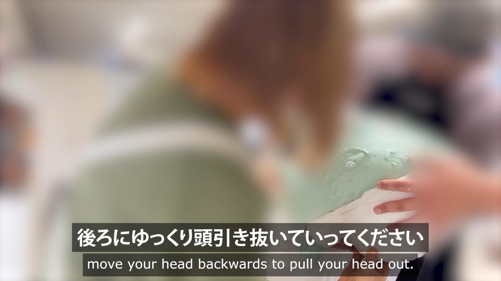 顔の型取り動画(ティナ)