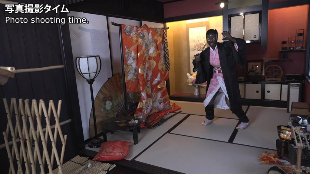 【オフショット】撮影スタジオを堪能した女覆面スパイを熱湯へ突き落とす!?編