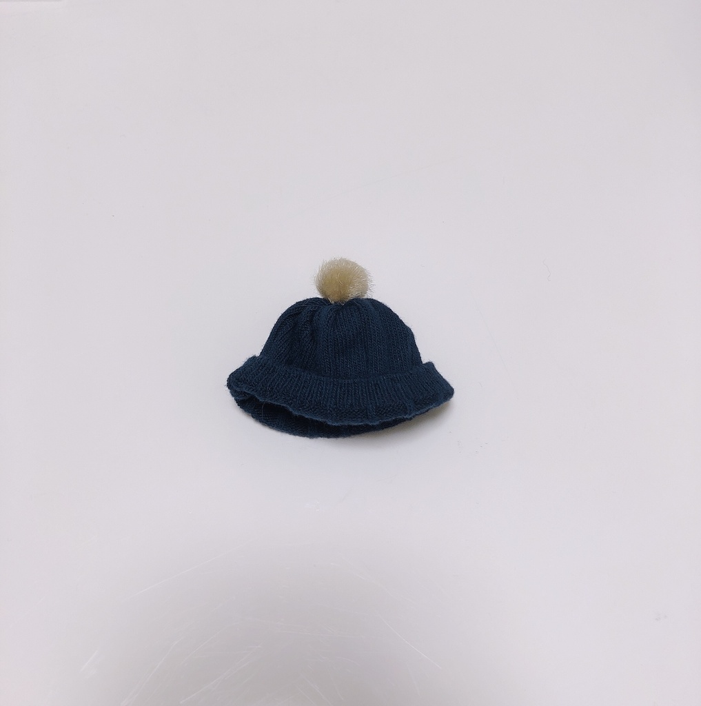 おまんじゅう　お帽子　ネイビー