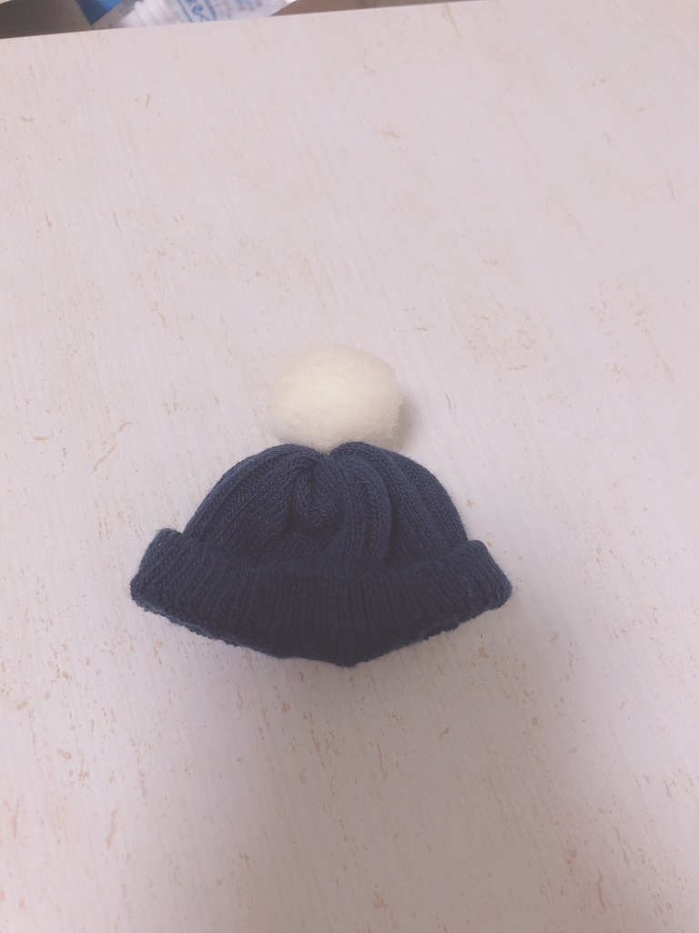 おまんじゅう　お帽子　ネイビー