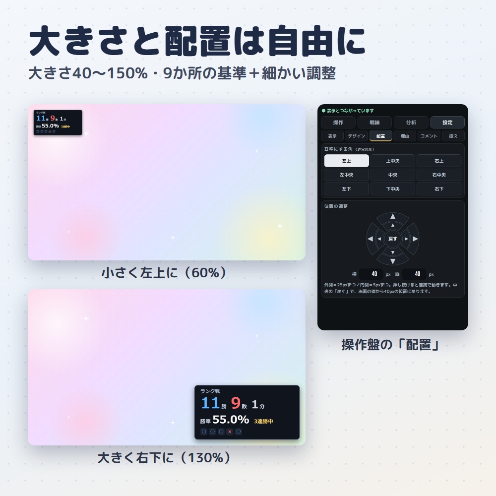 【無料版】勝率カウンター|OBS用 勝敗カウンター【勝因・敗因の分析つき/インストール不要】