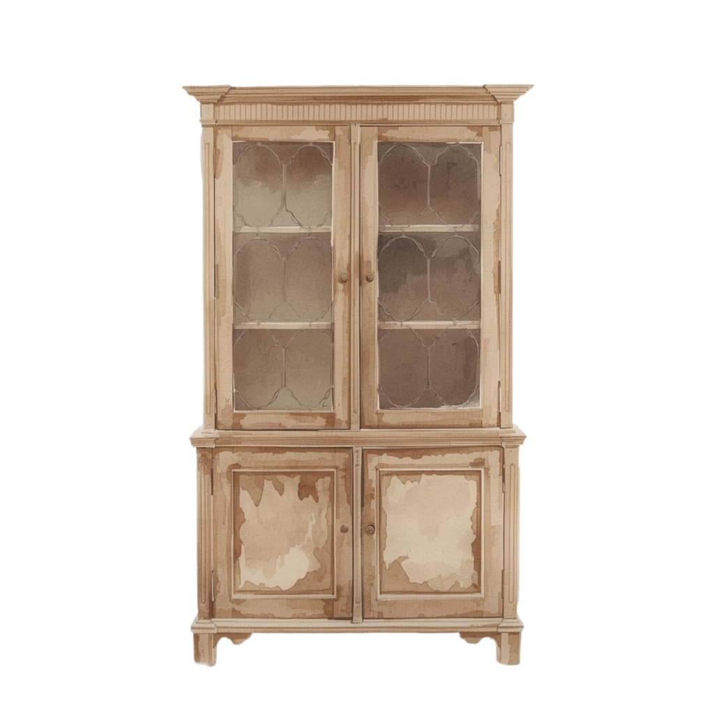 水彩アンティーク家具クリップアートセット(PNG)