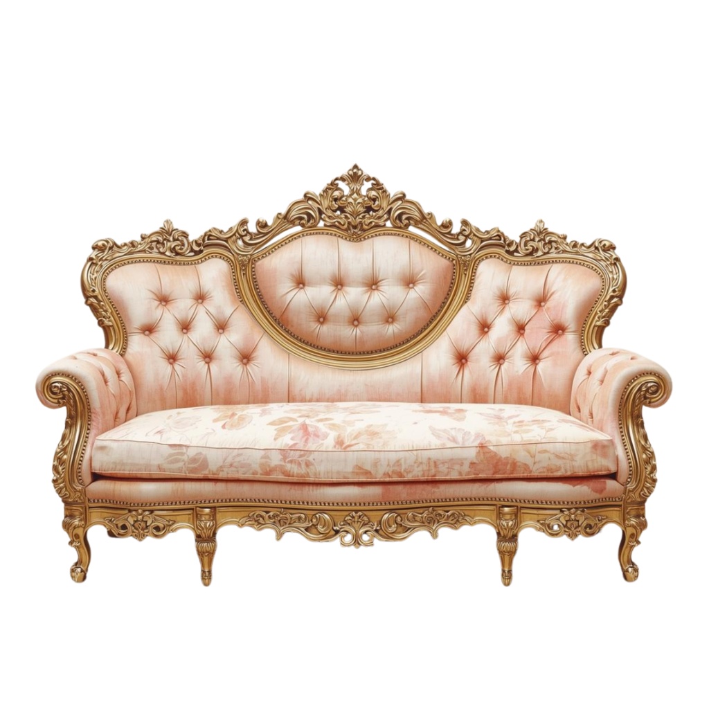 水彩アンティーク家具クリップアートセット(PNG)