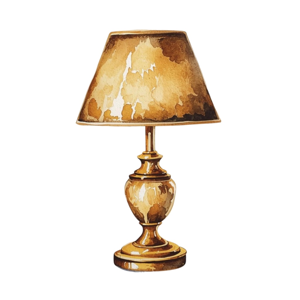 水彩アンティーク家具クリップアートセット(PNG)