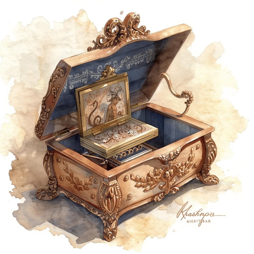 水彩アンティーク家具クリップアートセット(PNG)