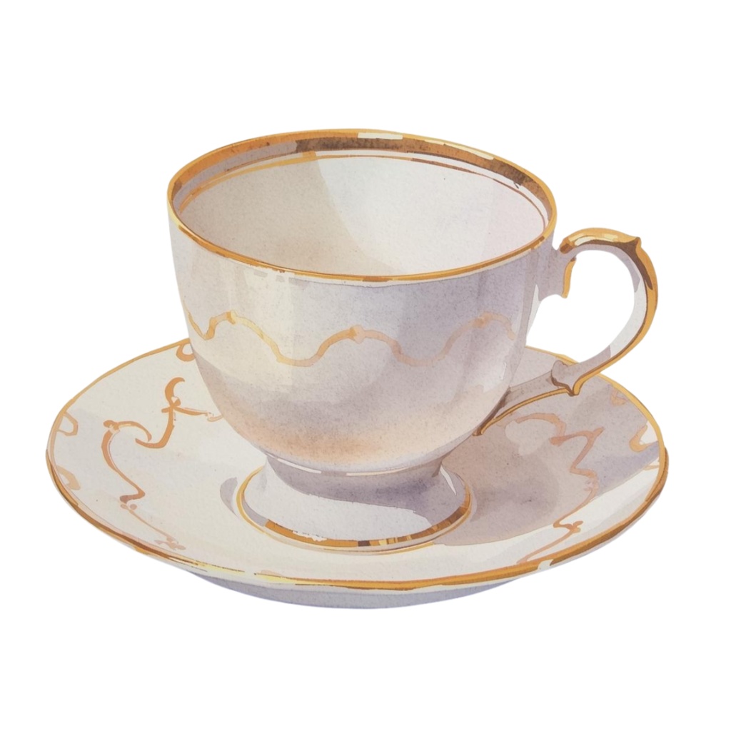 水彩アンティーク家具クリップアート10点セット(PNG)