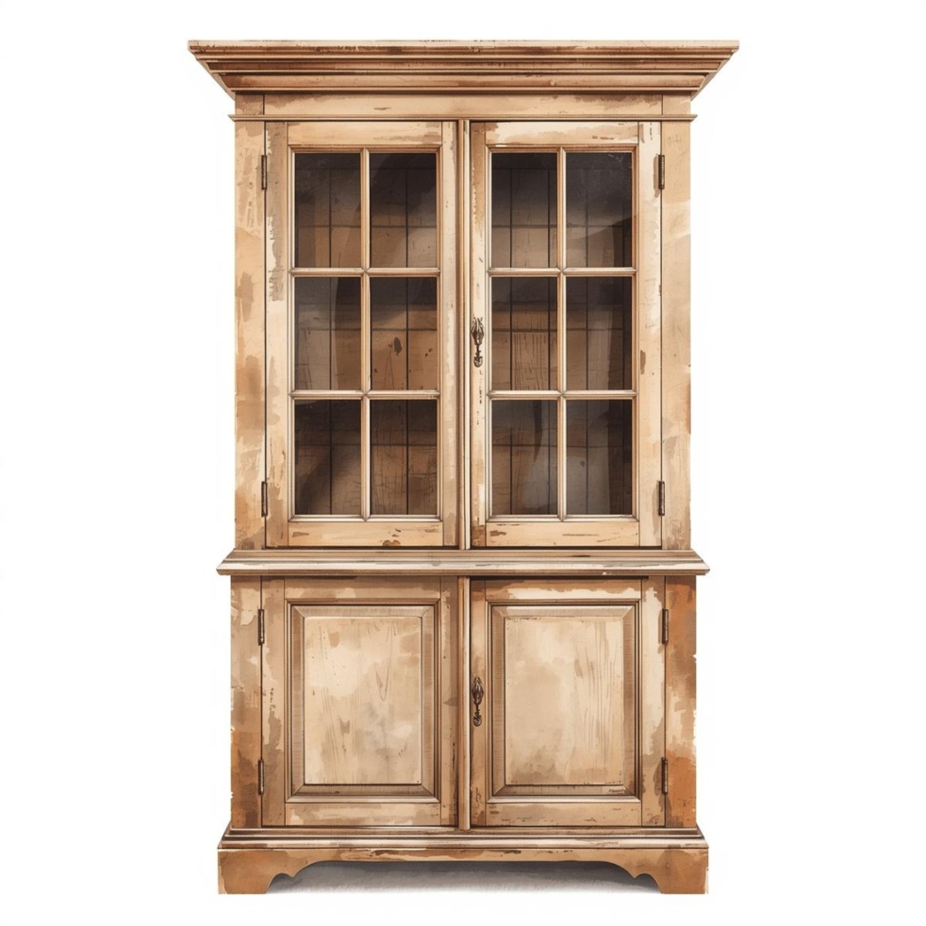 水彩アンティーク家具クリップアート10点セット(PNG)