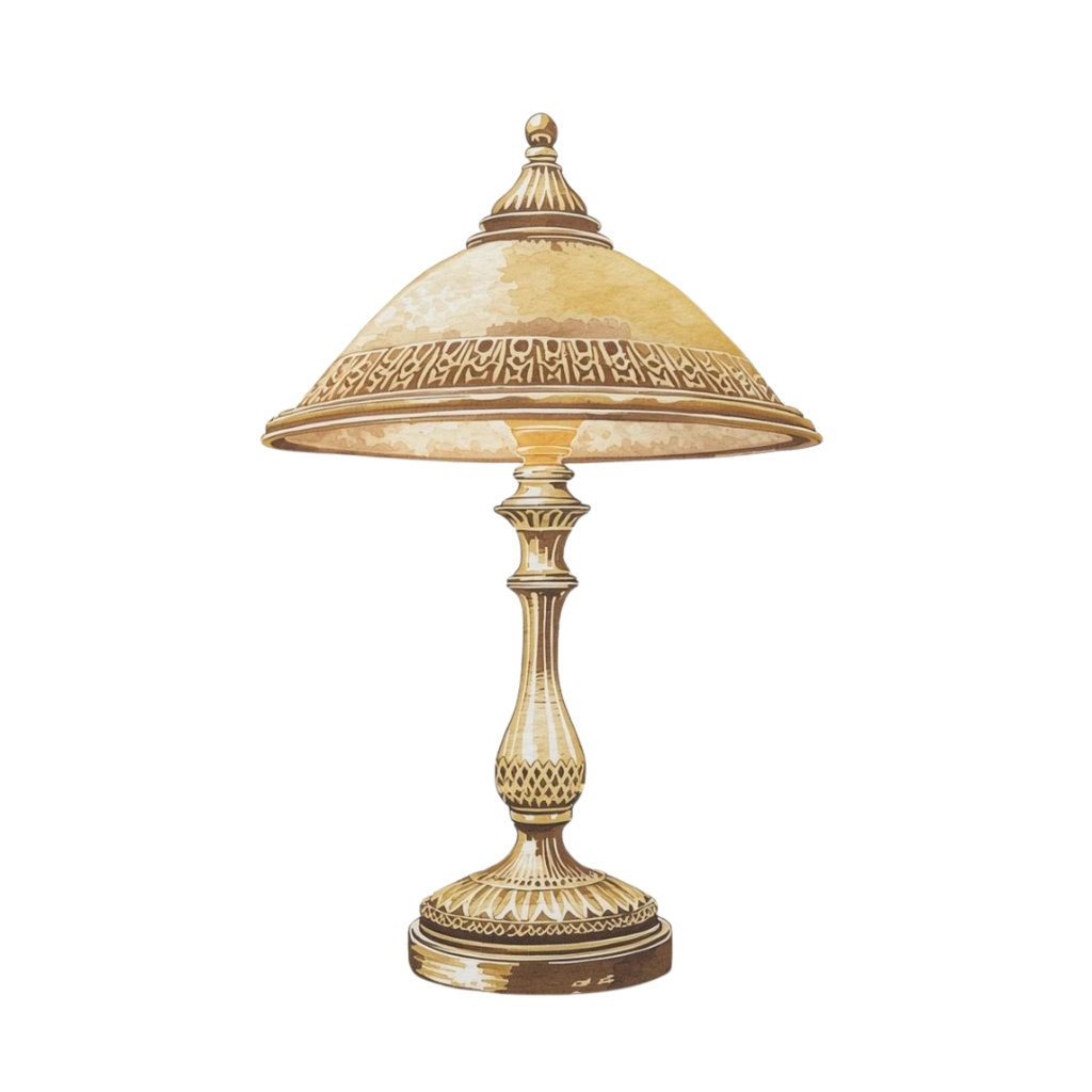 水彩アンティーク家具クリップアート10点セット(PNG)