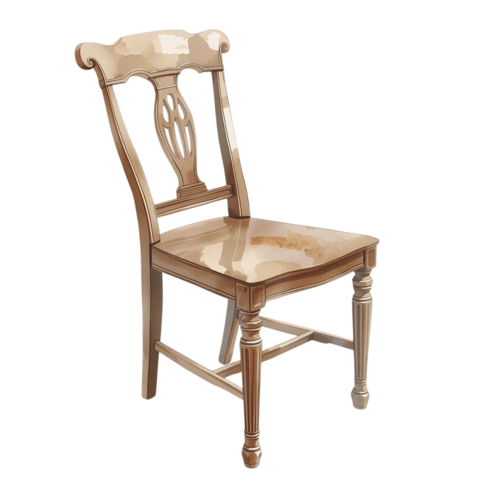 水彩アンティーク家具クリップアート10点セット(PNG)