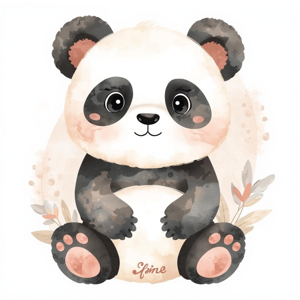 やさしい水彩アニマルクリップアート|イラスト素材(PNG背景透過)