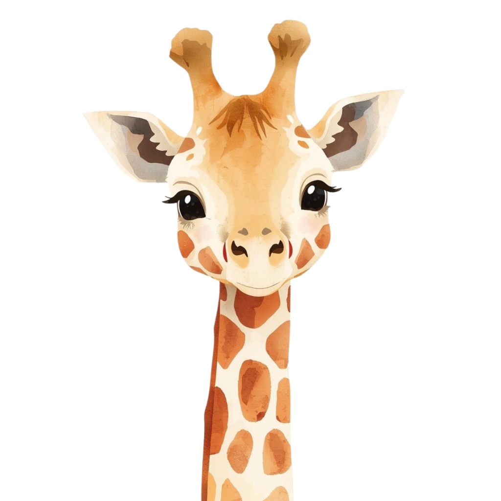 やさしい水彩アニマルクリップアート|イラスト素材(PNG背景透過)