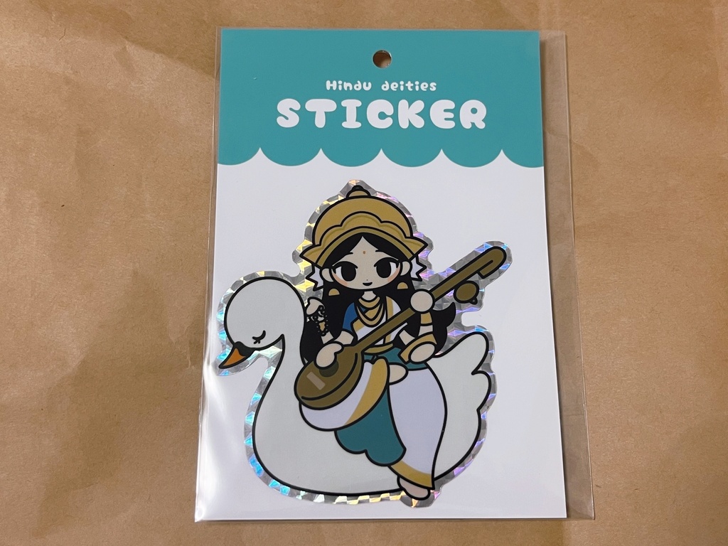ステッカー④サラスヴァティー女神