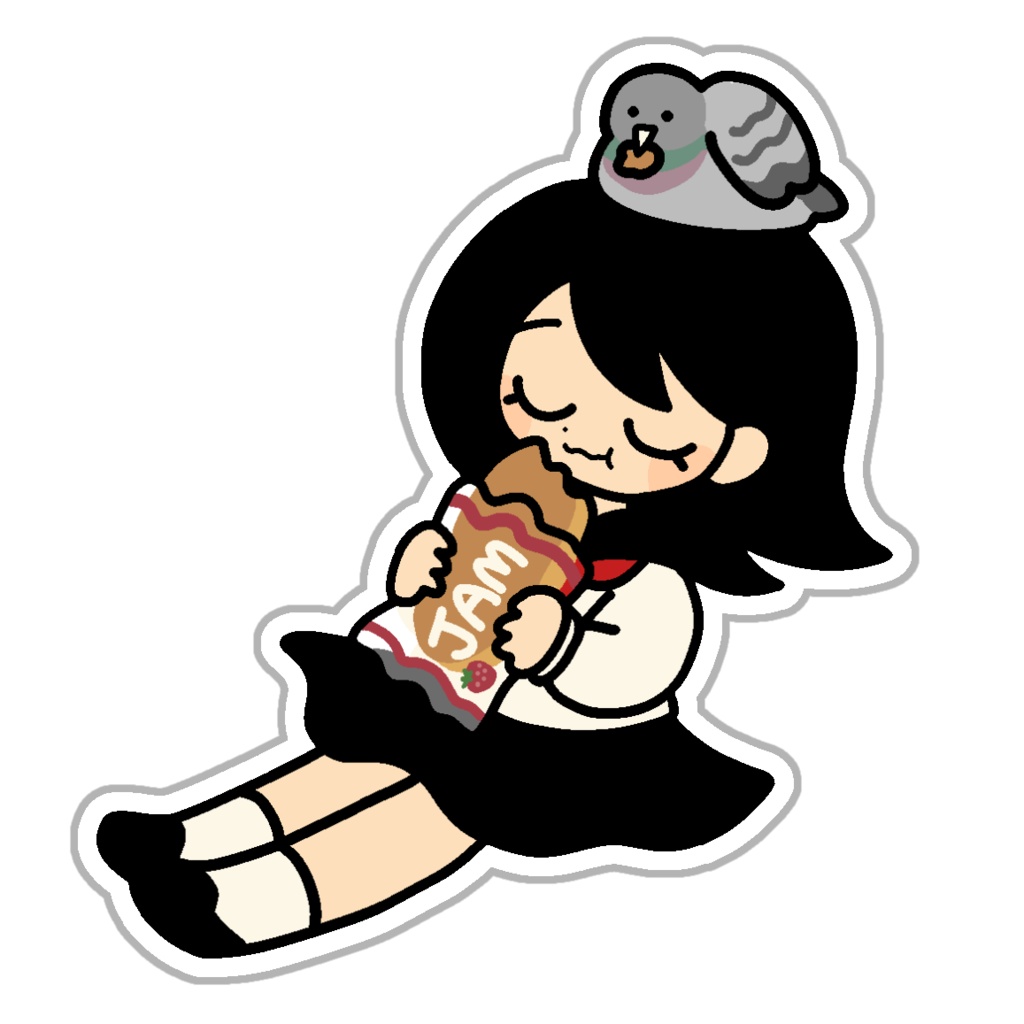 ステッカー①いくよちゃん(鳩)