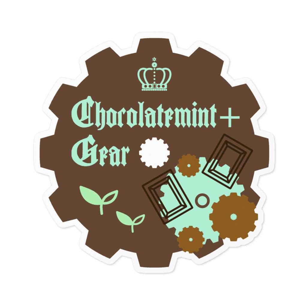 Chocolatemint＋Gearロゴステッカー（ホワイト・クリア各種）