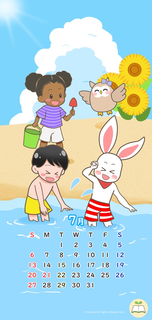 🎐7月のスマホ壁紙カレンダーを無料配布中です！