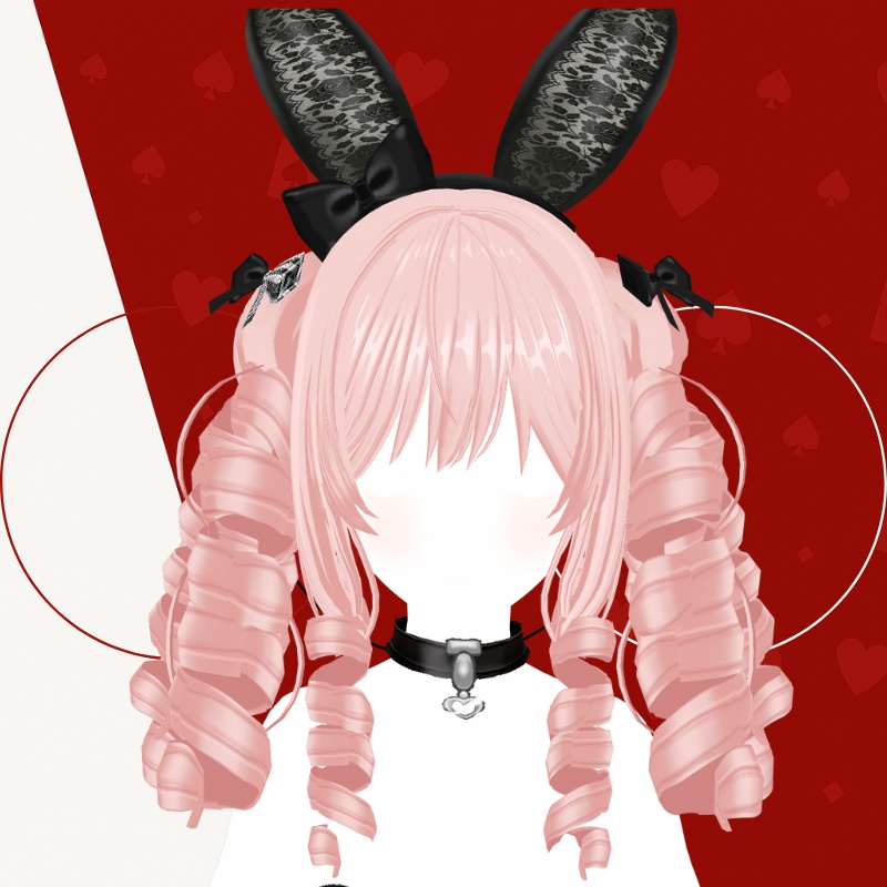 Vroid 3D ロマンティックカール – Romantic Pink curls 