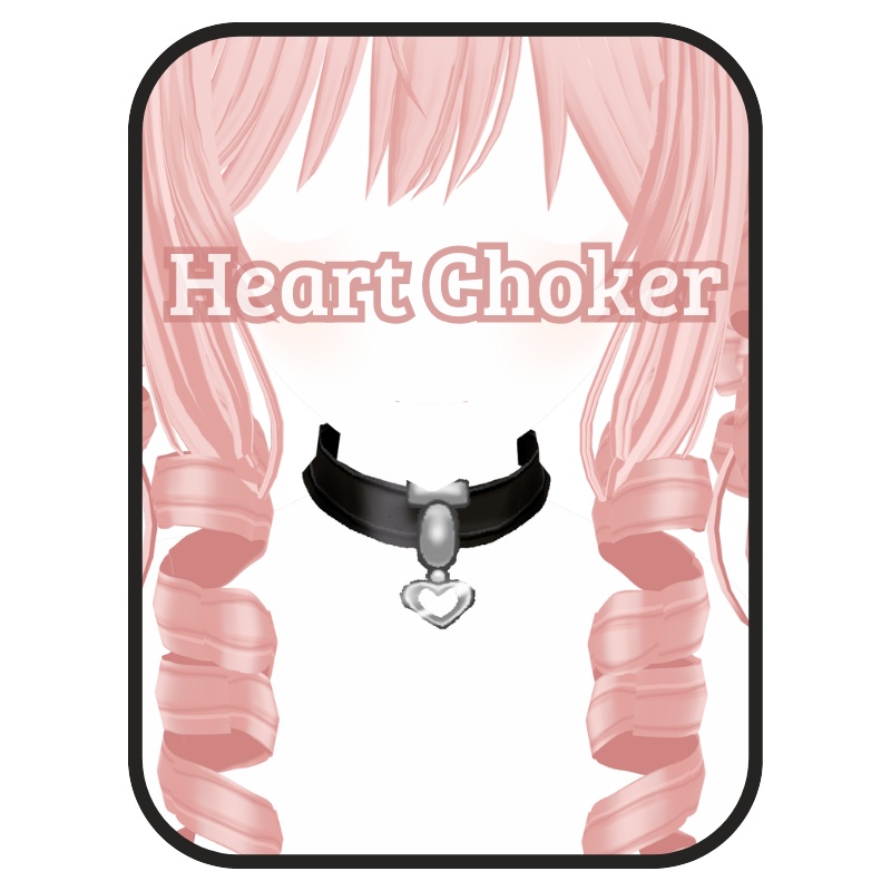 Vroid 3D ハートチョーカ - Romantic Choker 3D