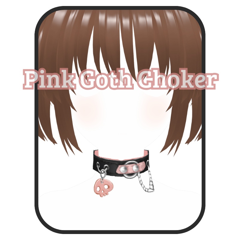 3Dピンクゴス・チョーカー - 3D Pink Goth Choker