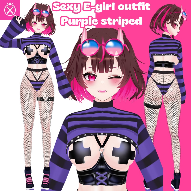 「サイバーギャルコーデ - VRoid 3D E-GIRL Outfit