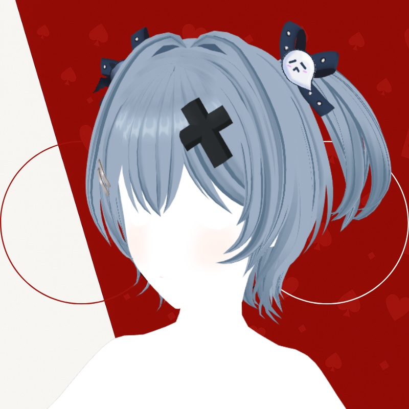 霊髪3D - Ghostly Blue hairstyle VROID