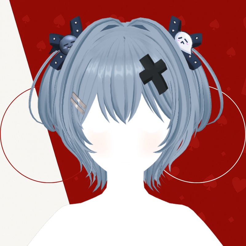 霊髪3D - Ghostly Blue hairstyle VROID
