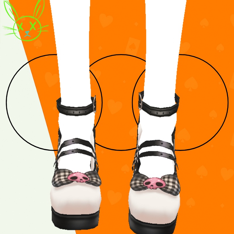 スカルキス - Skull Kiss 3D Vroid Shoes
