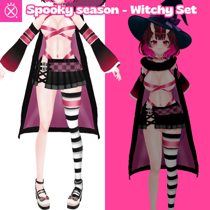 WITCHY ANIME GIRL SET - 3D VTUBER OUTFIT