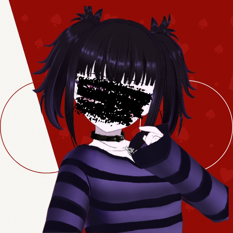 ゴシック3Dヘア | VRoid対応 - Haunted Doll Hairstyle