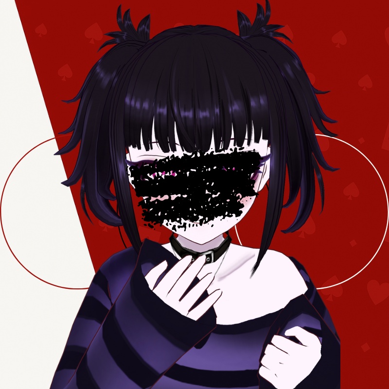 ゴシック3Dヘア | VRoid対応 - Haunted Doll Hairstyle