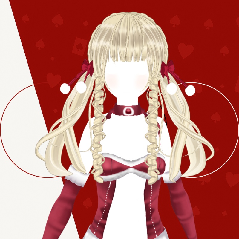 冬の妖精ツインテール【VRoid用3D髪型】 - Winter braided Twintails