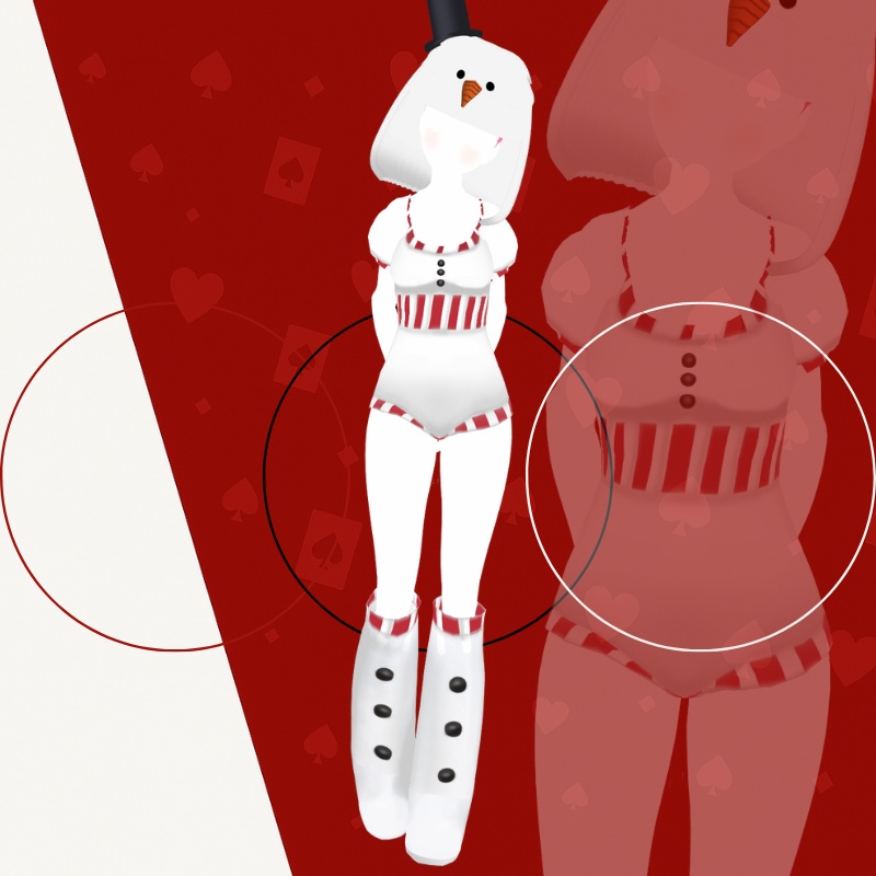 VRoid用・セクシー雪だるま衣装 - Sexy Snowman Outfit for VRoid