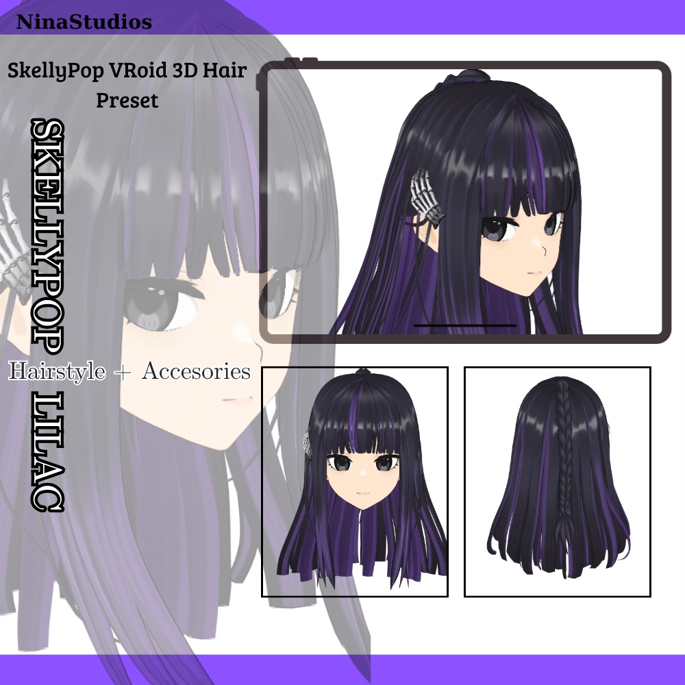 SkellyPop VRoid 3D - Harajuku Hairpreset