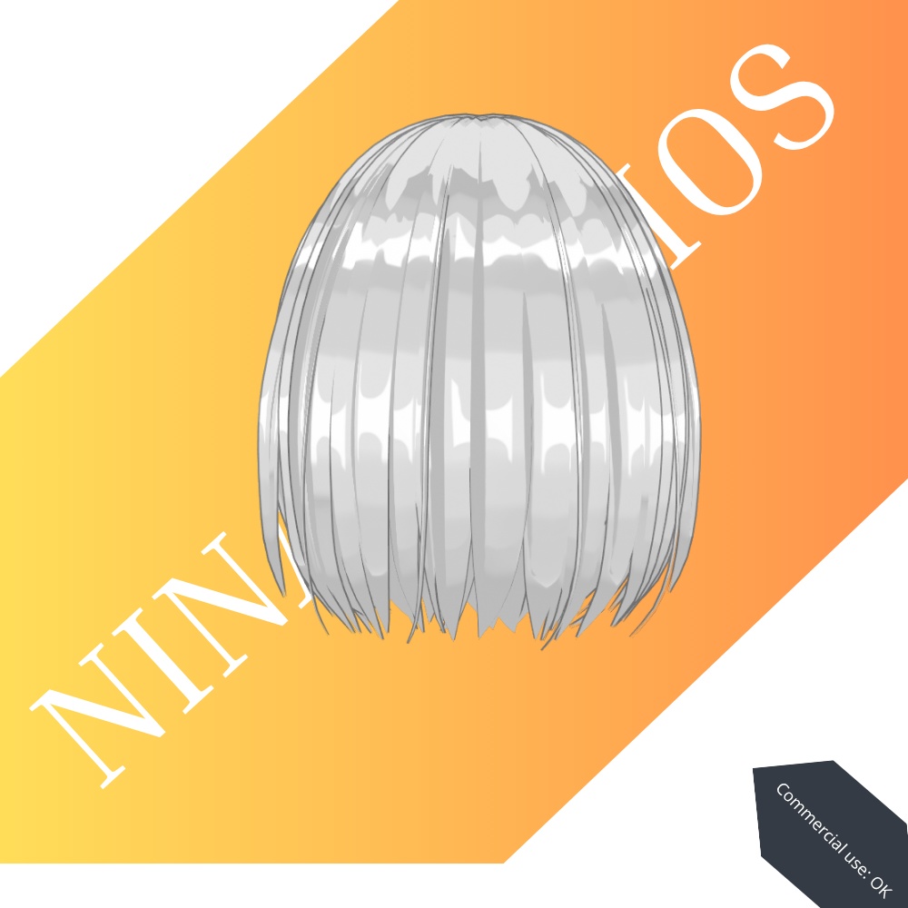 ゴーストラインボブ - Ghostline White Bob Hair preset