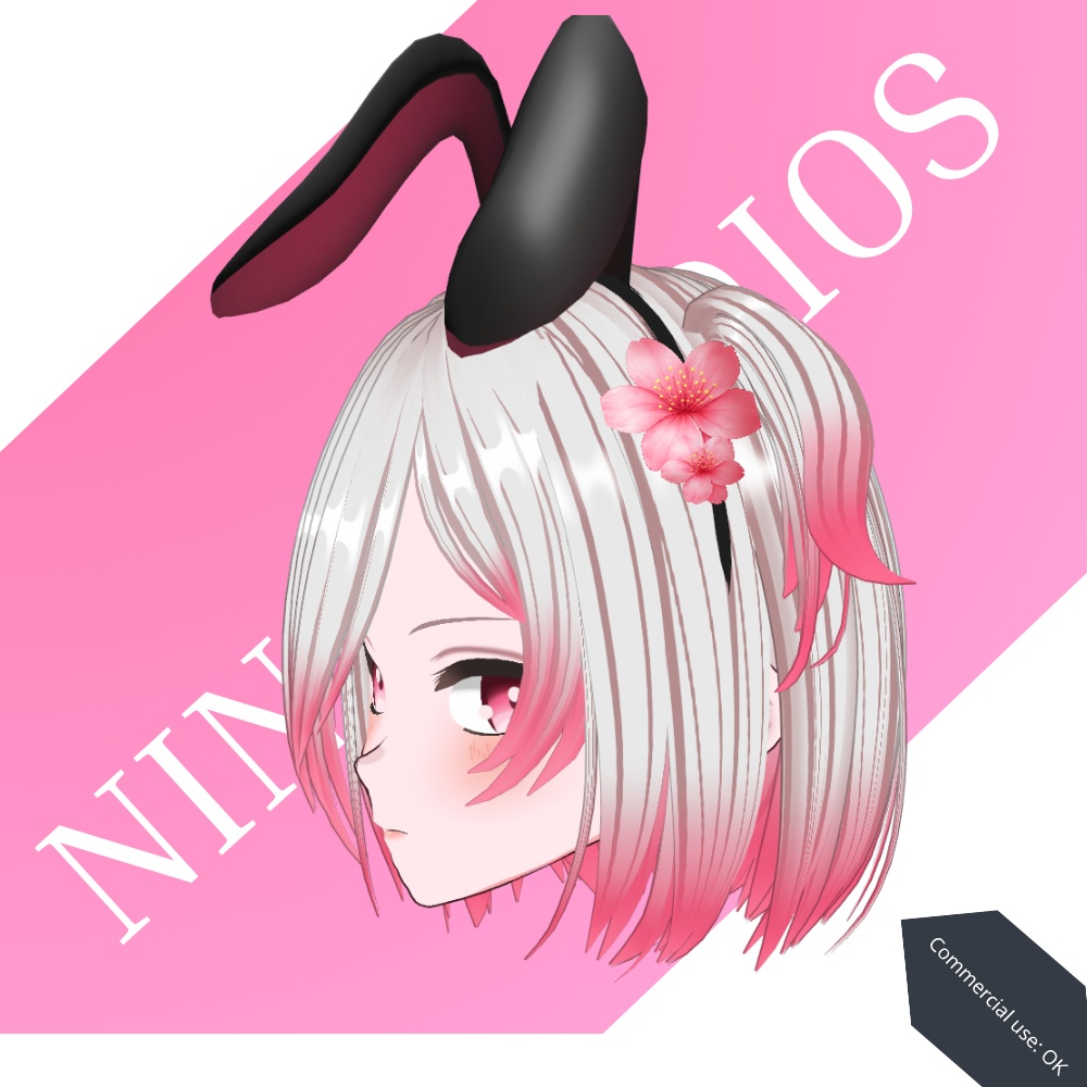 花影ボブ / Flower Shadow Bob - 3D Vroid Spring Preset