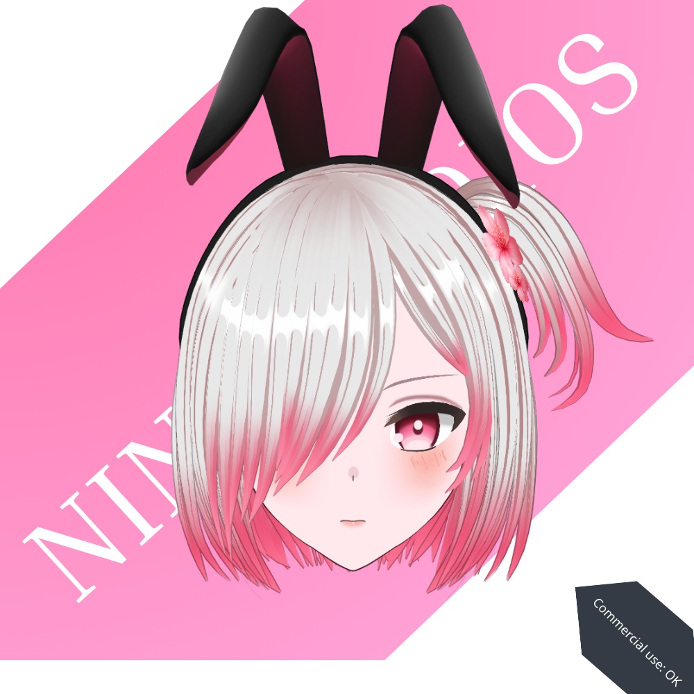 花影ボブ / Flower Shadow Bob - 3D Vroid Spring Preset