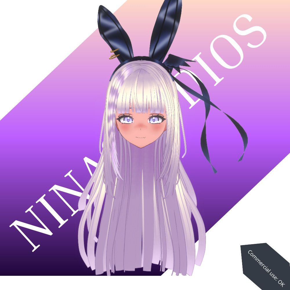 ストライプ前髪・デビルキュート - Diabolic Bunny Hair Preset