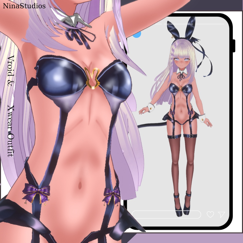 魔兎ルクス・エレガンス - Ma‑Usagi Lux Elegance ( VROID Devil Bunny Set)