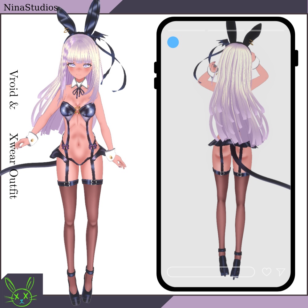 魔兎ルクス・エレガンス - Ma‑Usagi Lux Elegance ( VROID Devil Bunny Set)