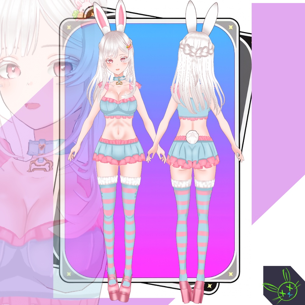 3D Avatar VRChat/VRM - Sakura Easter Bunny (OC)
