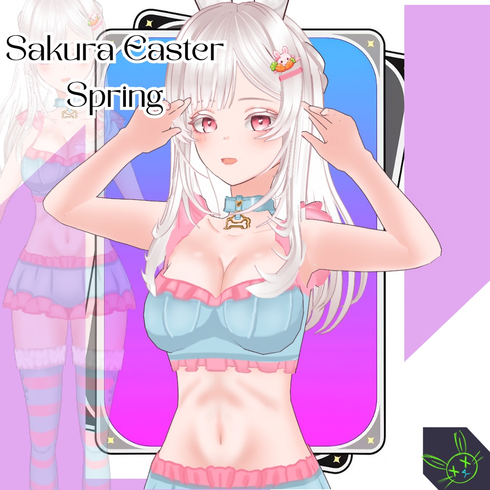 3D Avatar VRChat/VRM - Sakura Easter Bunny (OC)