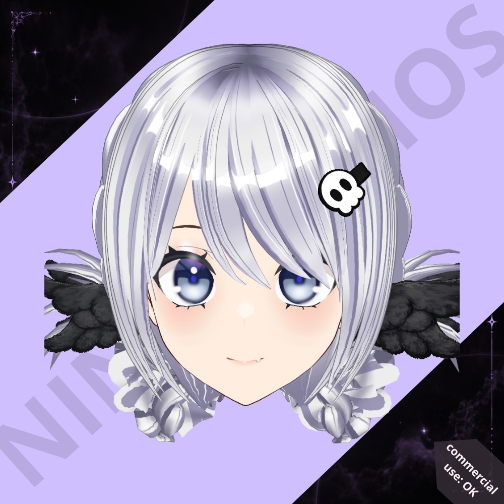 ムーンヴェールヘア - Braided Moonveil 3D Vroid Hairpreset