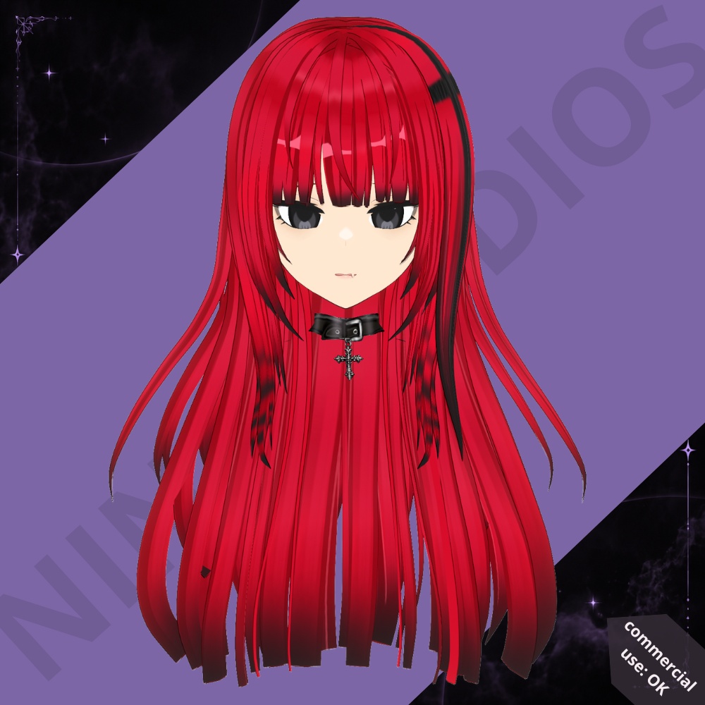レッド・レクイエム - RED REQUIEM 3D Vroid Hair Preset