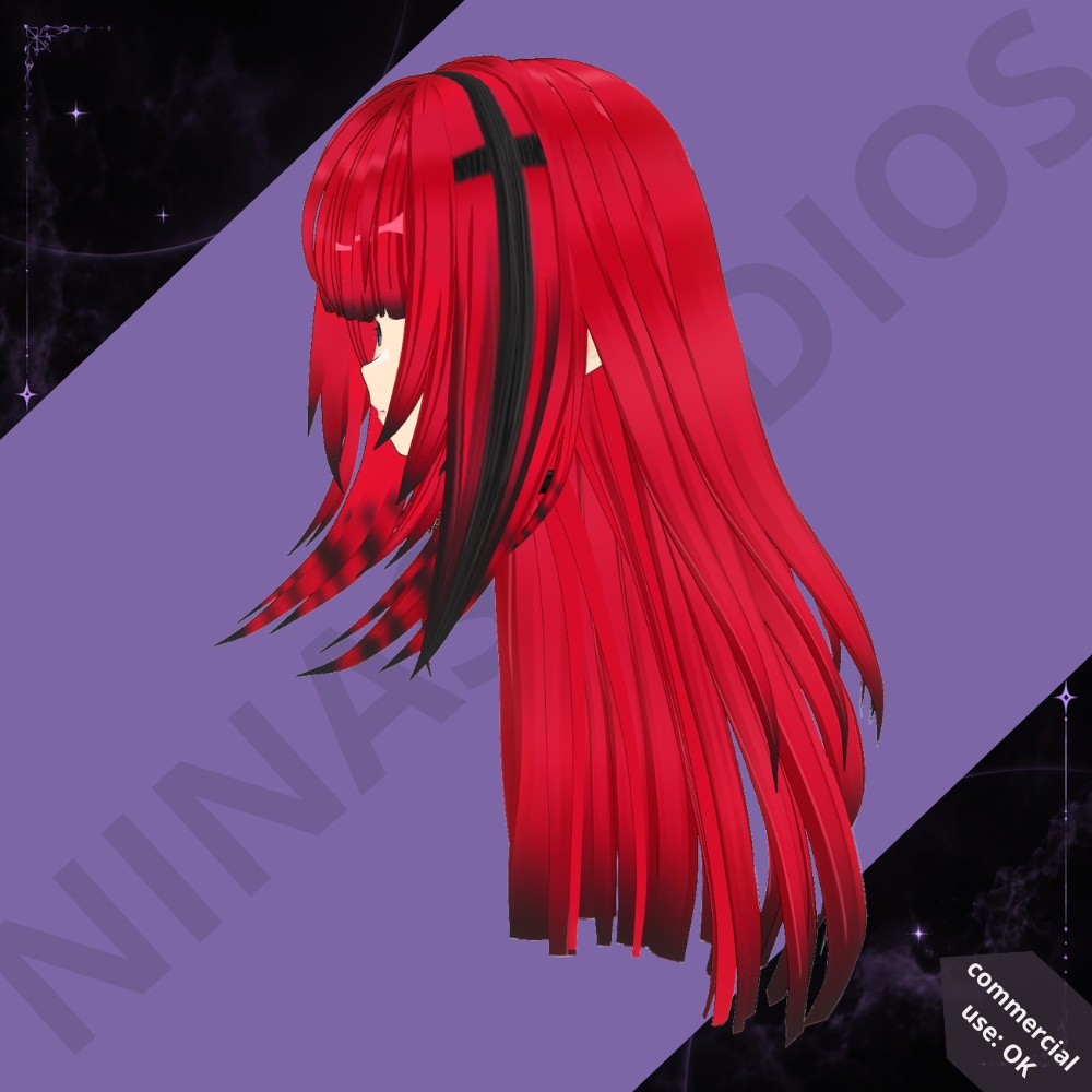 レッド・レクイエム - RED REQUIEM 3D Vroid Hair Preset