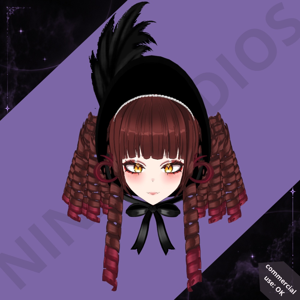 ベルベット・ソーン 【VRoid Hair】Velvet Thorn | Gothic Drill Twintails