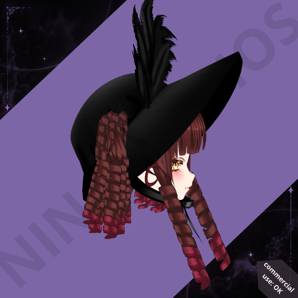 ベルベット・ソーン 【VRoid Hair】Velvet Thorn | Gothic Drill Twintails