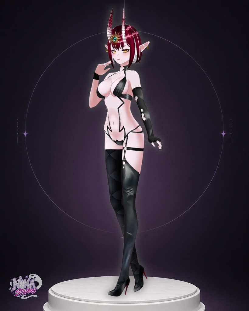 『深淵の魔妃』Shin'en no Mahi | Abyss Empress - Original 3D VRChat VROID Avatar